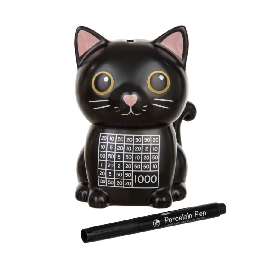 Pușculiță cu pisică și tracker de economii