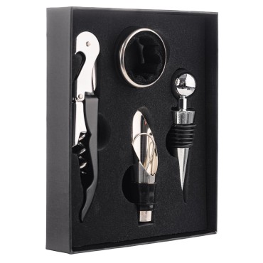 Set Tirbușon 4 Piese – Accesorii Complete pentru Vin