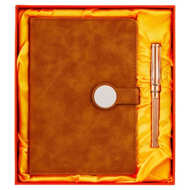 Set Agendă Catifea Maro cu Pix – Eleganță Premium