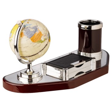 Set birou elegant multifuncțional cu glob și accesorii
