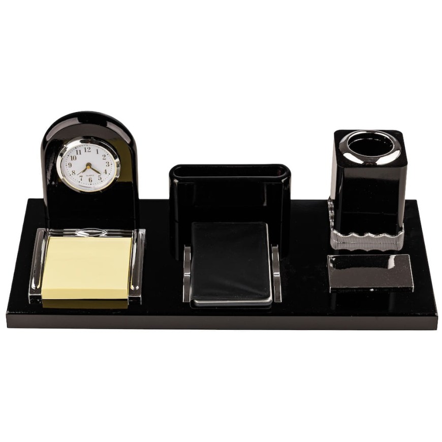 Set birou cu ceas, calculator și accesorii – model premium